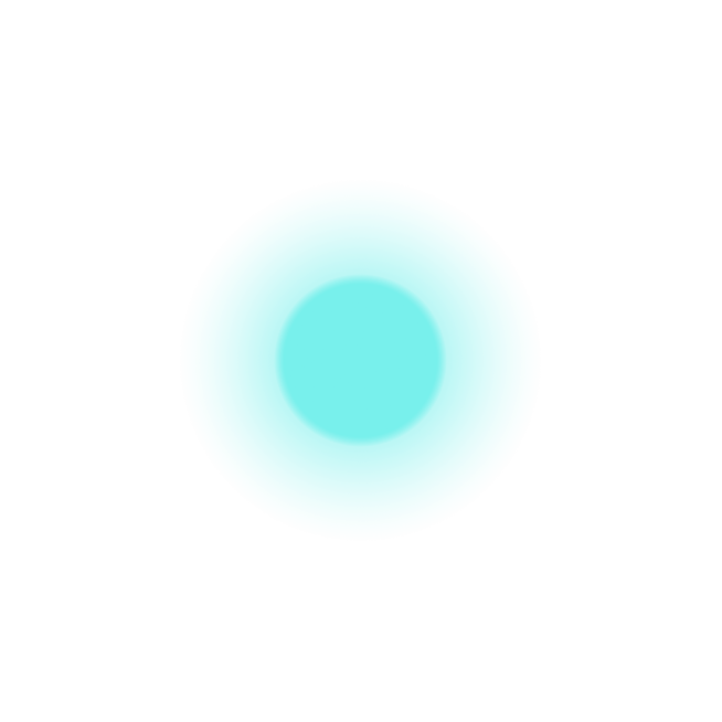 radiating cyan spot
